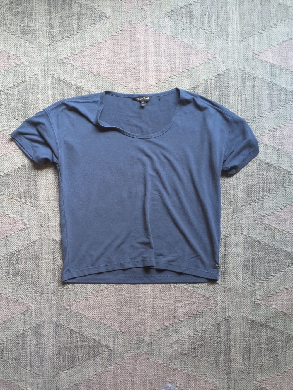Toad&Co Dusty Blue Scoop Neck Short Sleeve Tee